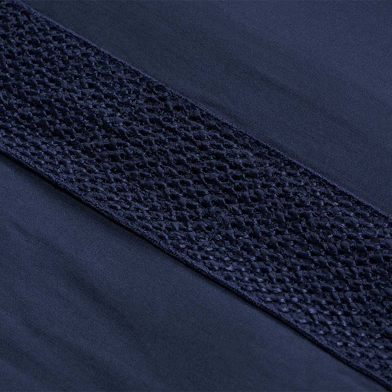 Σετ 2τμχ Μαξιλαροθήκες Hauz Vegan Silk Collection 52X78 Blue