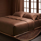 Σετ 2τμχ Μαξιλαροθήκες Hauz Vegan Silk Collection 52X78 Cinnamon