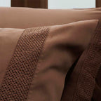 Σετ 2τμχ Μαξιλαροθήκες Hauz Vegan Silk Collection 52X78 Cinnamon