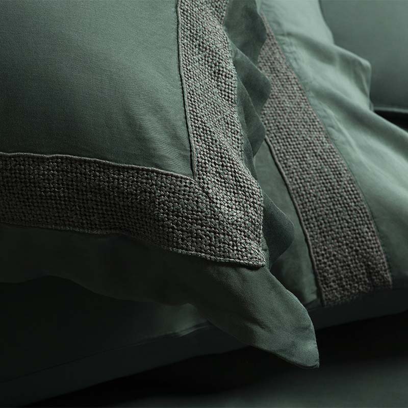 Σετ 2τμχ Μαξιλαροθήκες Hauz Vegan Silk Collection 52X92 / Green