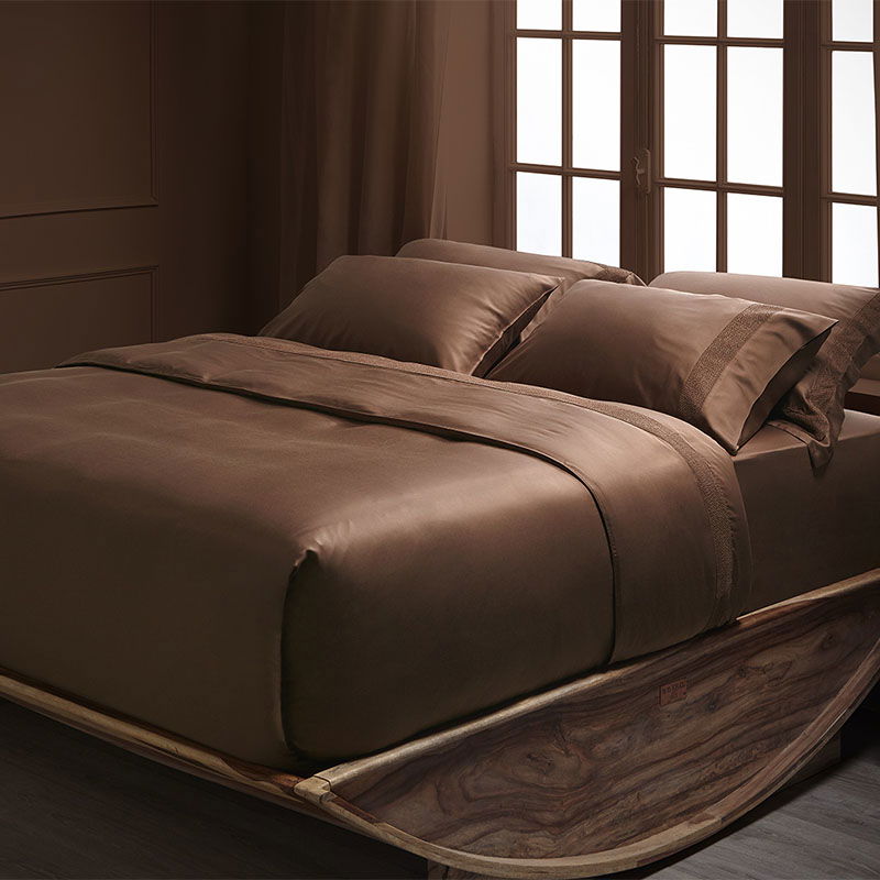 Σετ 2τμχ Μαξιλαροθήκες Hauz Vegan Silk Collection 52X92 / Cinnamon
