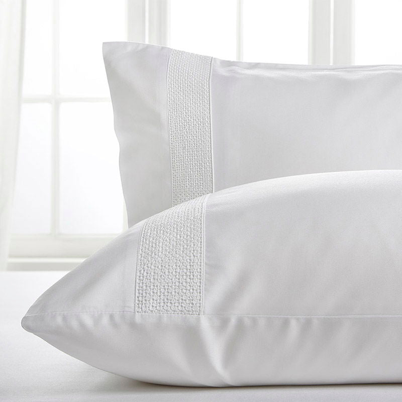 Σετ 2τμχ Μαξιλαροθήκες Hauz Vegan Silk Collection 52X92 / White