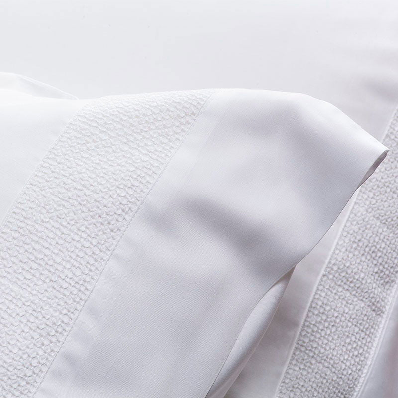 Σετ 2τμχ Μαξιλαροθήκες Hauz Vegan Silk Collection 52X92 / White