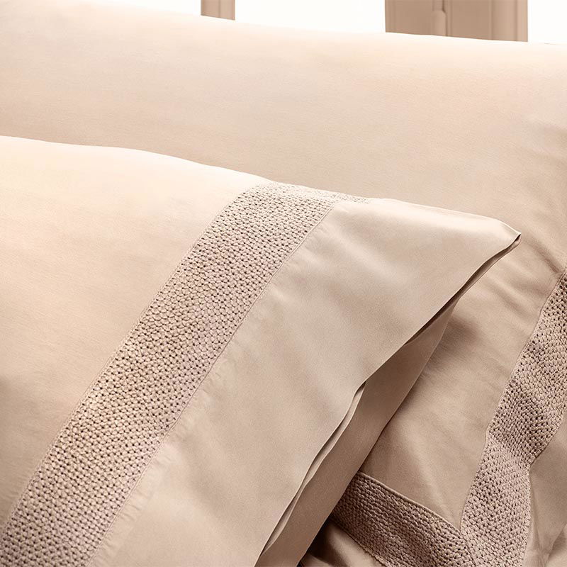 Σετ 2τμχ Μαξιλαροθήκες Hauz Vegan Silk Collection 52X92 Dusty Pink