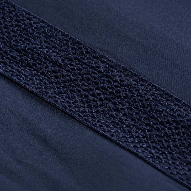 Σετ 2τμχ Μαξιλαροθήκες Oxford Hauz Vegan Silk 52X92 / Blue