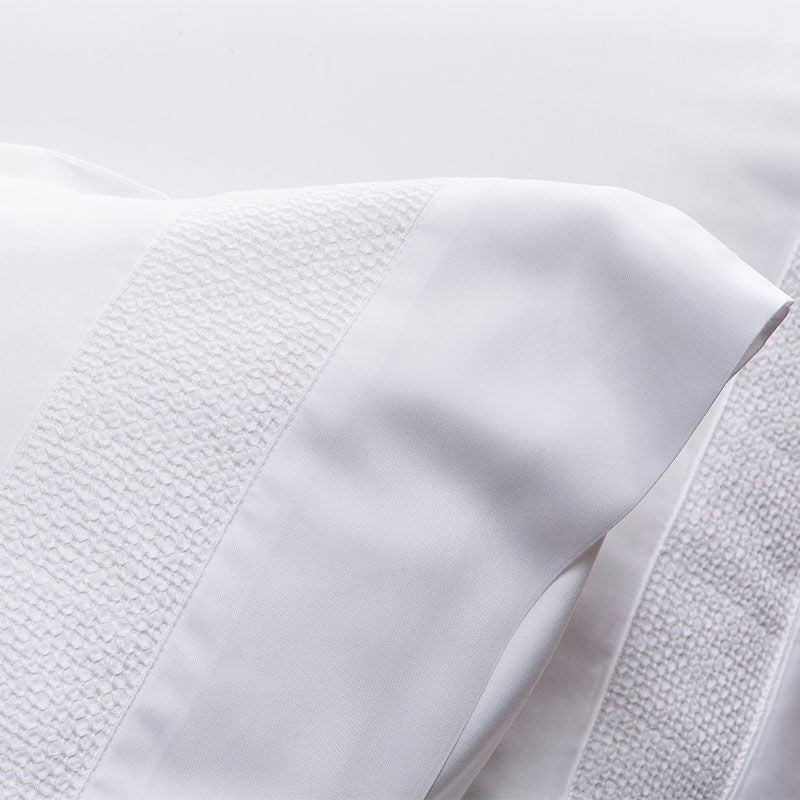 Σετ 2τμχ Μαξιλαροθήκες Oxford Hauz Vegan Silk 52X92 / White
