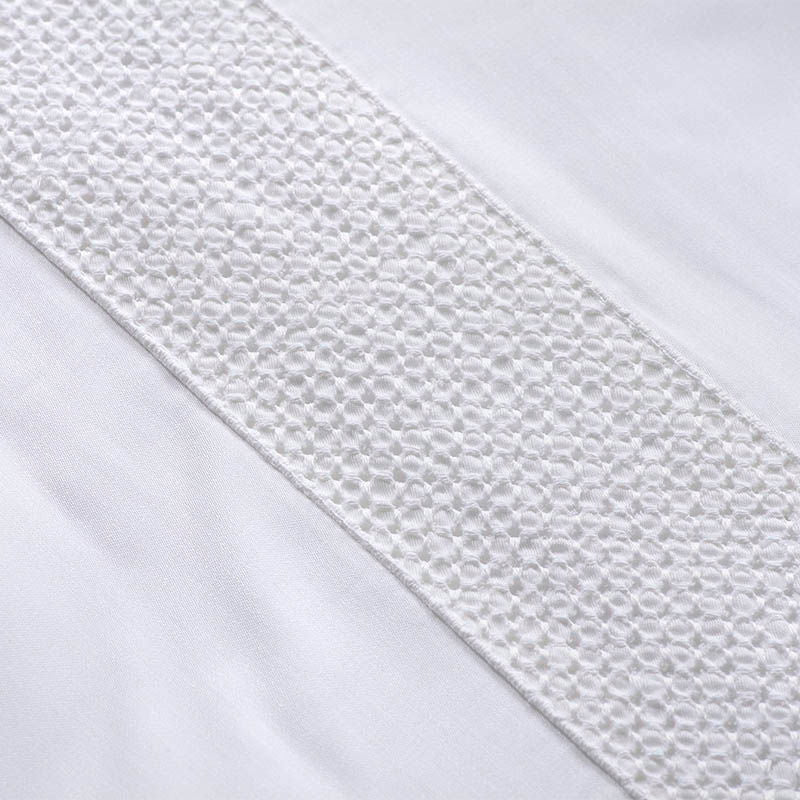 Σετ 2τμχ Μαξιλαροθήκες Oxford Hauz Vegan Silk 52X92 / White