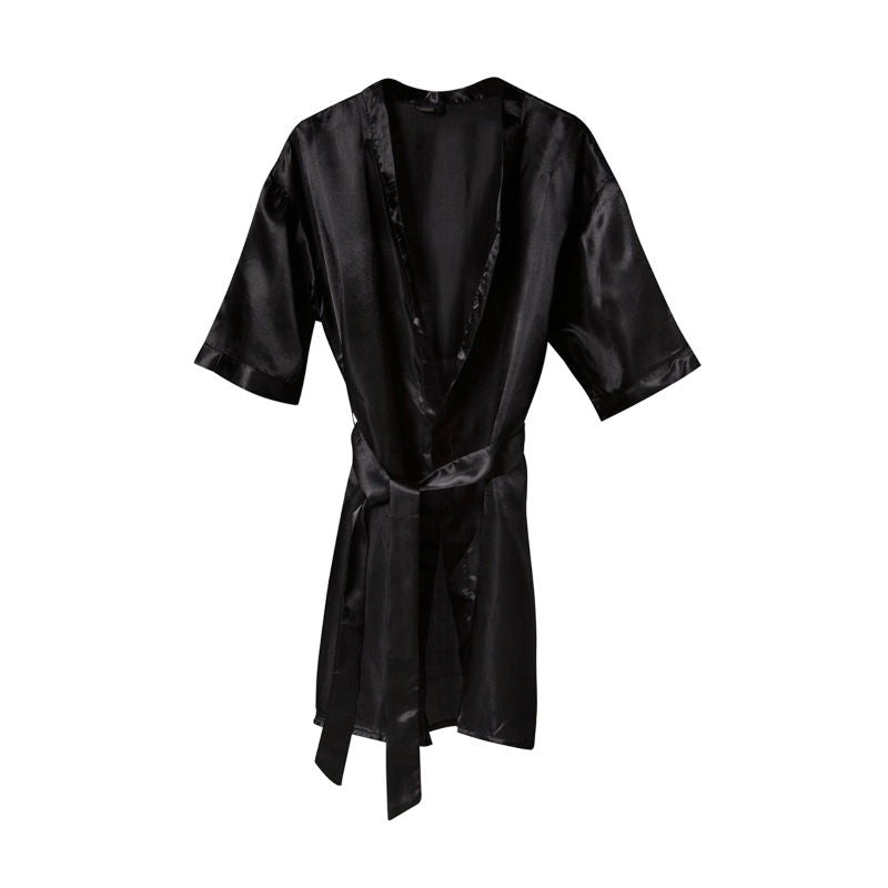 Κιμονό-Ρόμπα Σατέν ΟΝΕ SIZE / black