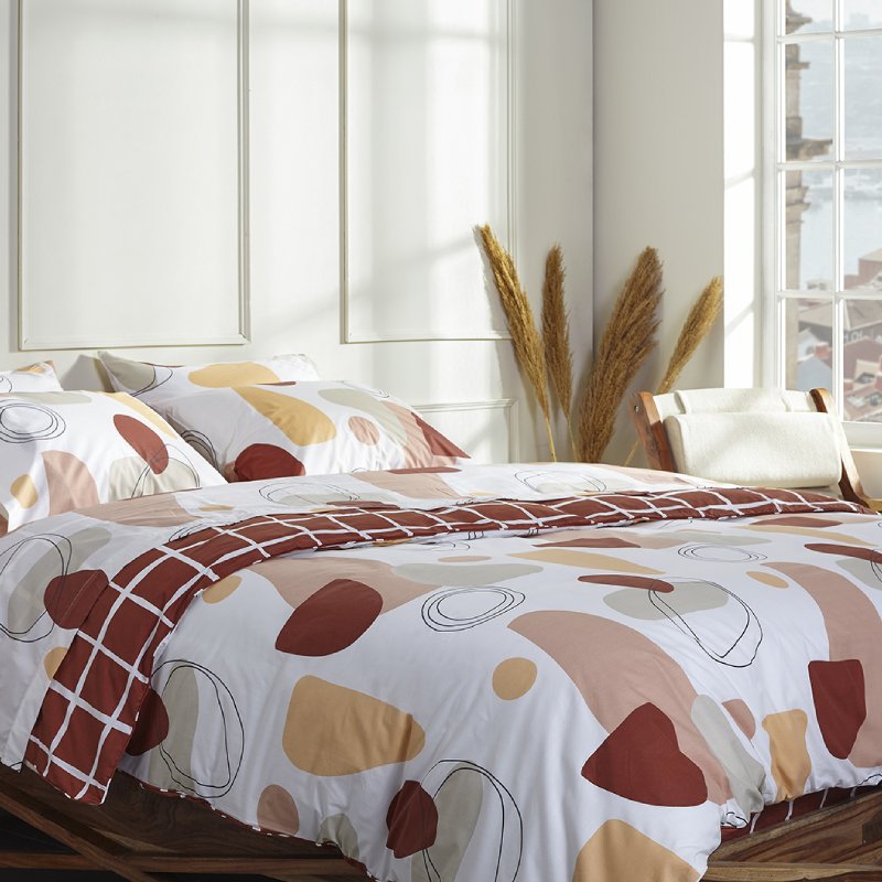Σετ Παπλωματοθήκη Cannon Cotton Fresh Percale Easy Ironing 170X250 / Abstract Shapes