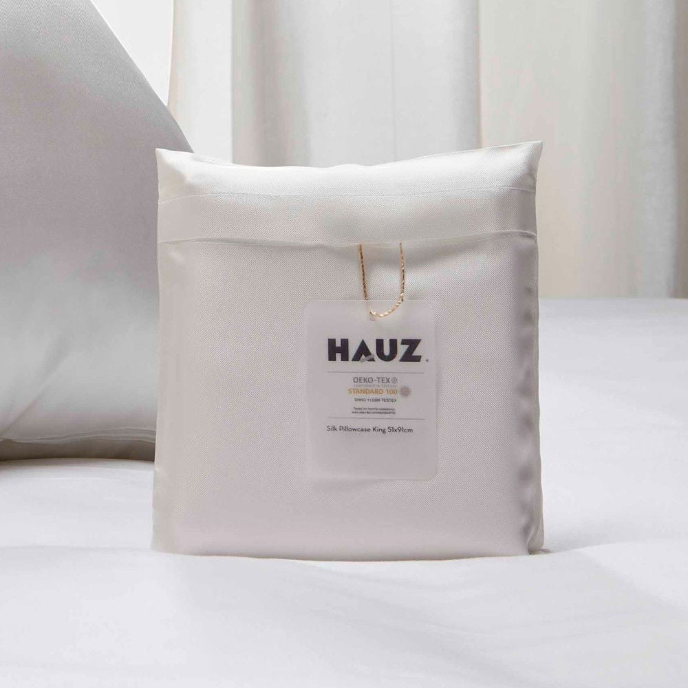Μεταξωτή Μαξιλαροθήκη Hauz 51X91 / White
