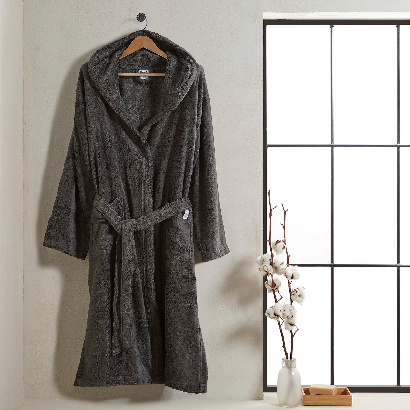 Μπουρνούζι Hauz Modal S-M Charcoal Grey