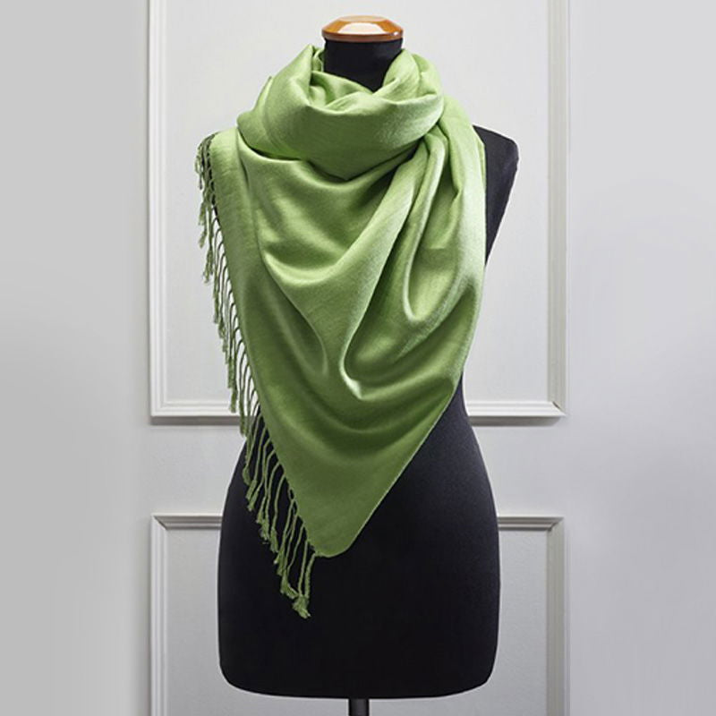 Πασμίνα Μονόχρωμη Αιγαίον ASS / Spring Green