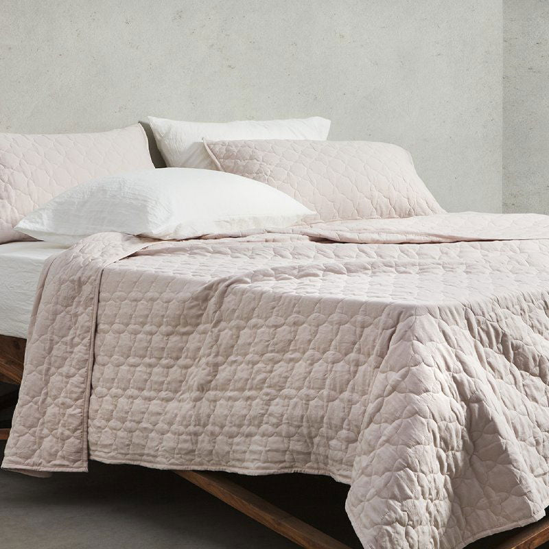 Σετ Κουβερλί Cannon Stonewashed 170X250 / Blush