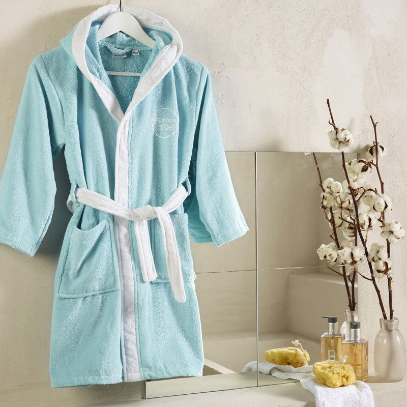 Μπουρνούζι Παιδικό Unicef 100% Βαμβάκι 1-2 / turquoise