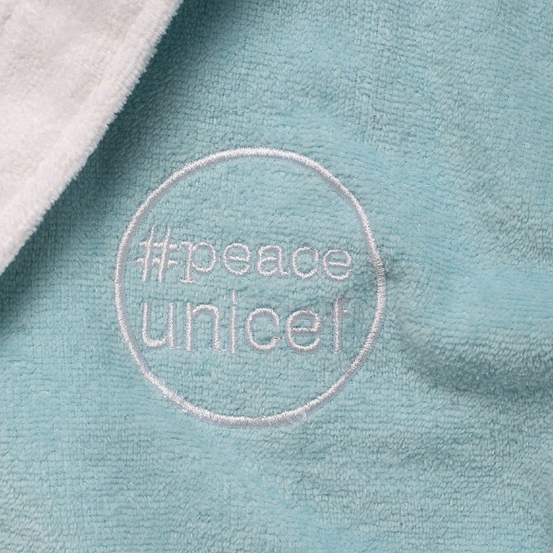 Μπουρνούζι Παιδικό Unicef 100% Βαμβάκι 1-2 / turquoise
