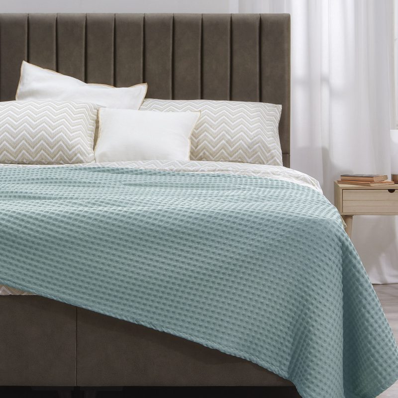 Κουβέρτα Πικέ Αιγαίον 250X240 / Nile Blue