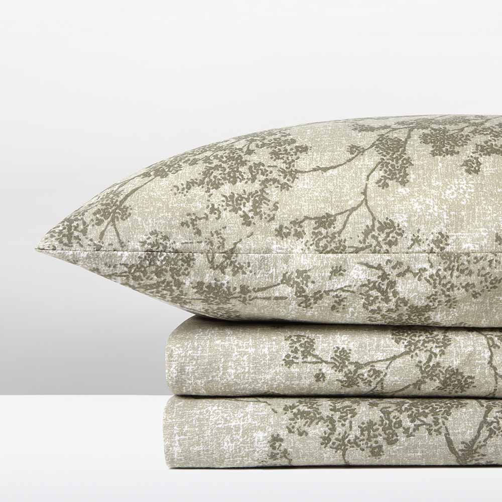 Σετ Φανελένια Σεντόνια Μονά Αιγαίον Flannel Tree 170X280 / olive