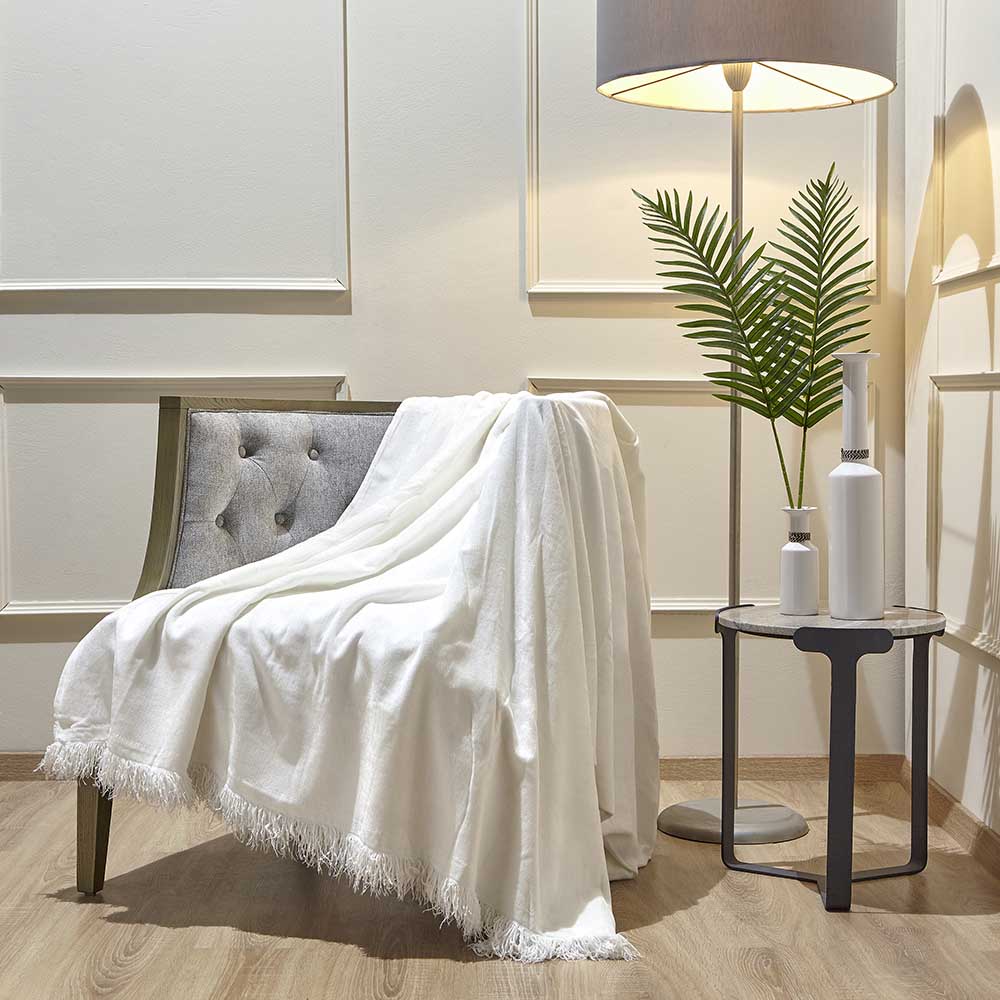 Ριχτάρι Αιγαίον Chenille Collection 180X320 / White