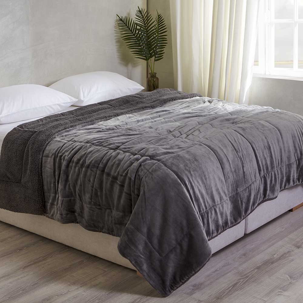 Κουβέρτα Αιγαίον My Blanket 220x240 / Charcoal Grey