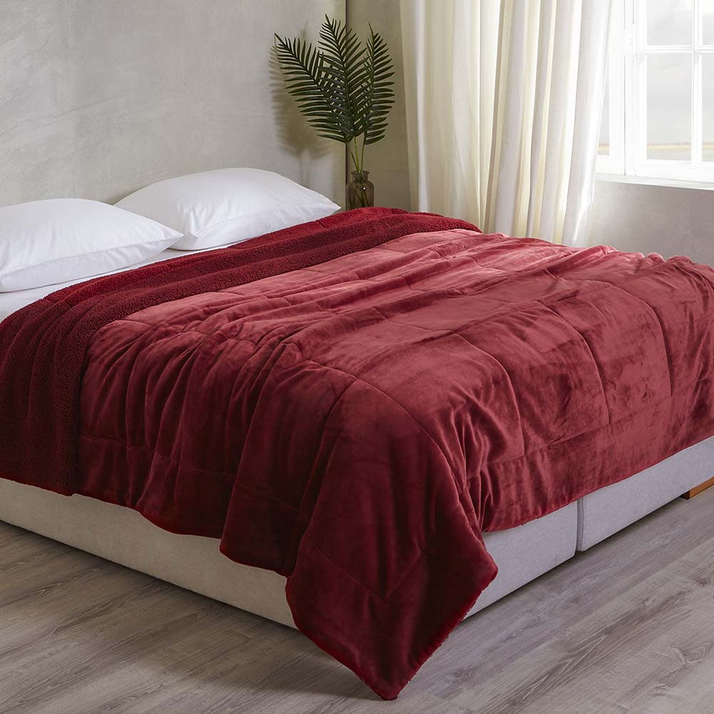 Κουβέρτα Αιγαίον My Blanket 220x240 / Ruby Wine