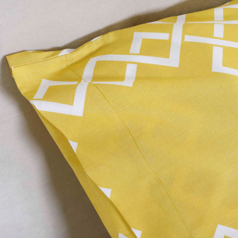 Σετ Παπλωματοθήκη Cannon Cotton Fresh 170X250 / Labyrinth Yellow