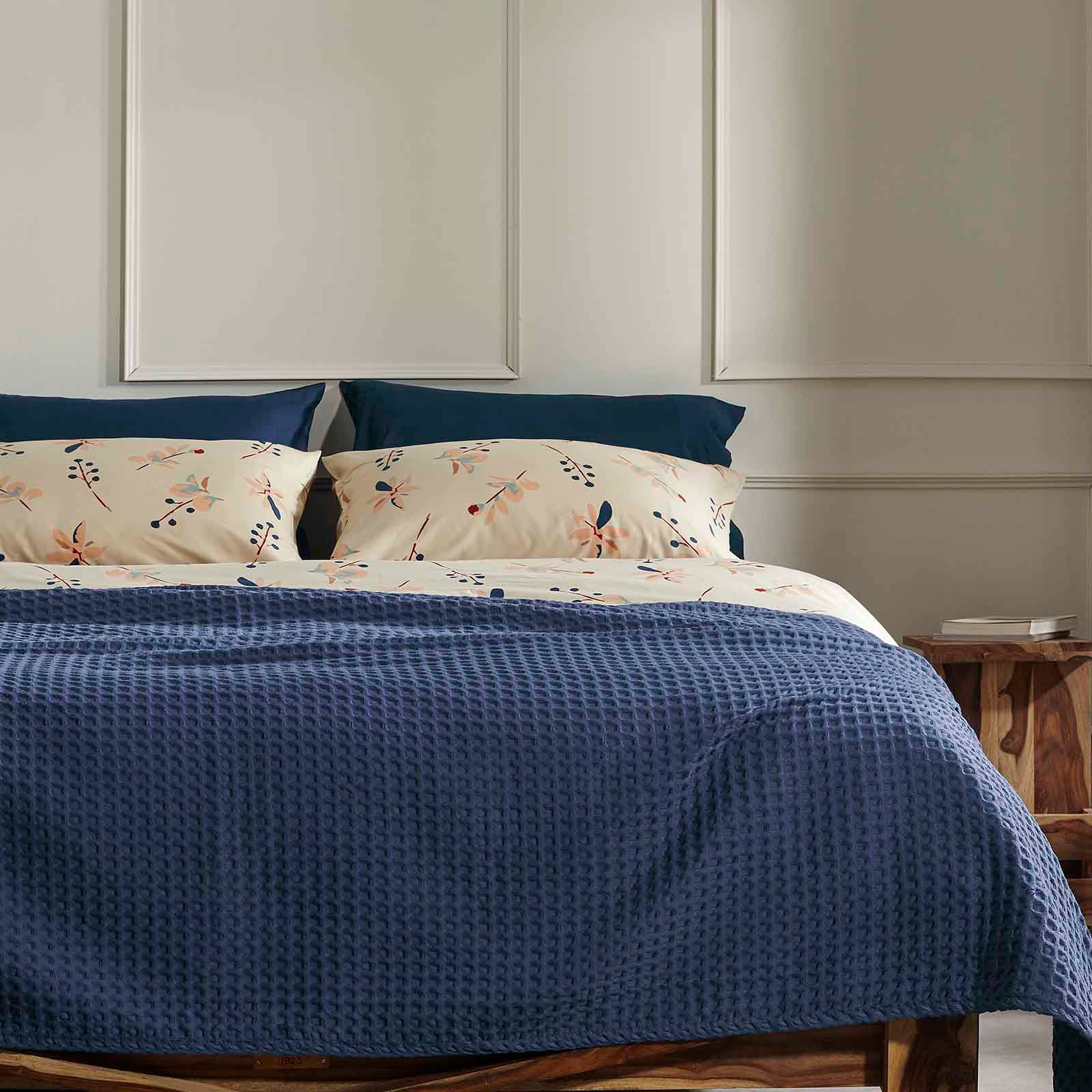 Κουβέρτα Πικέ Αιγαίον 250X240 / Federal Blue