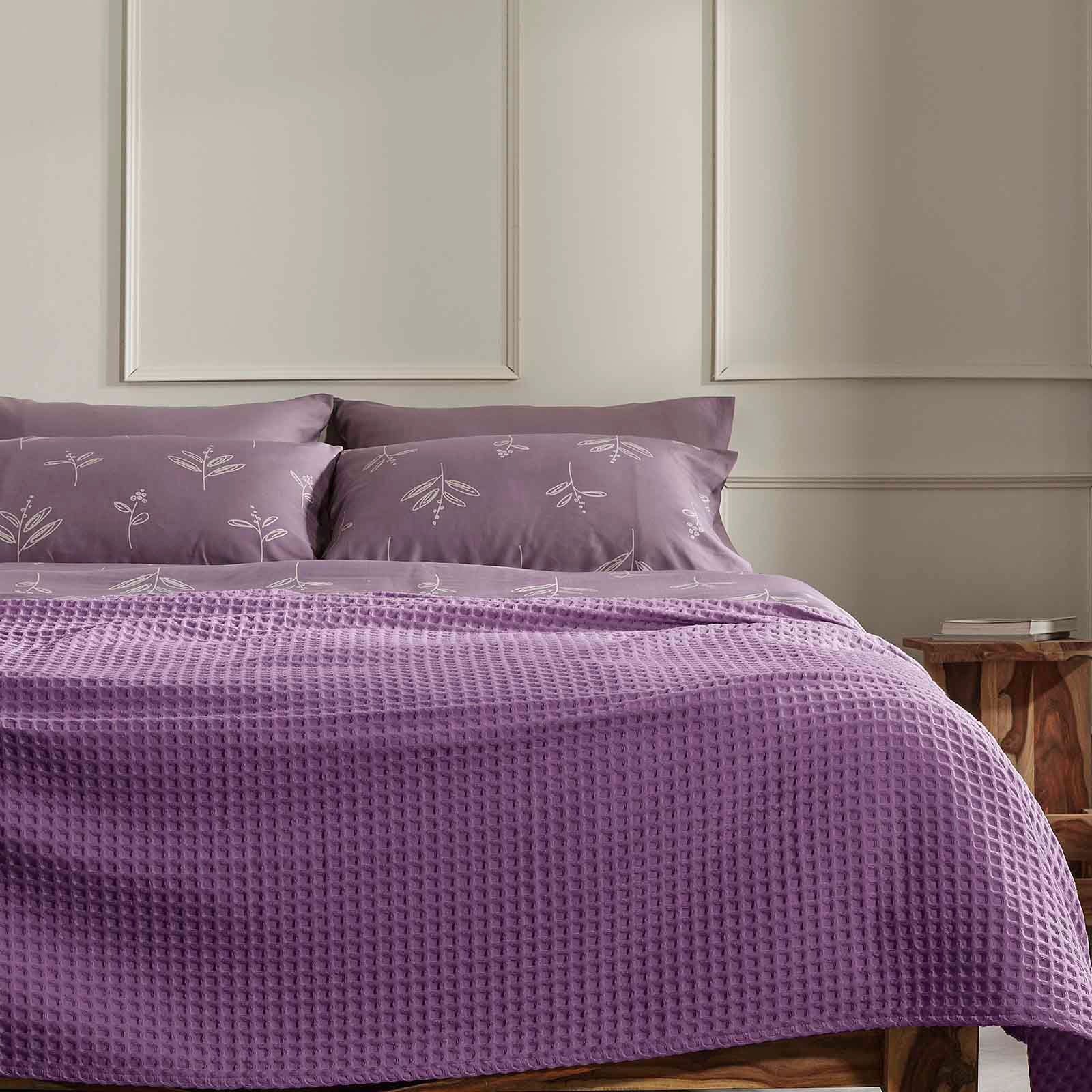 Κουβέρτα Πικέ Αιγαίον 250X240 / Grape Jam