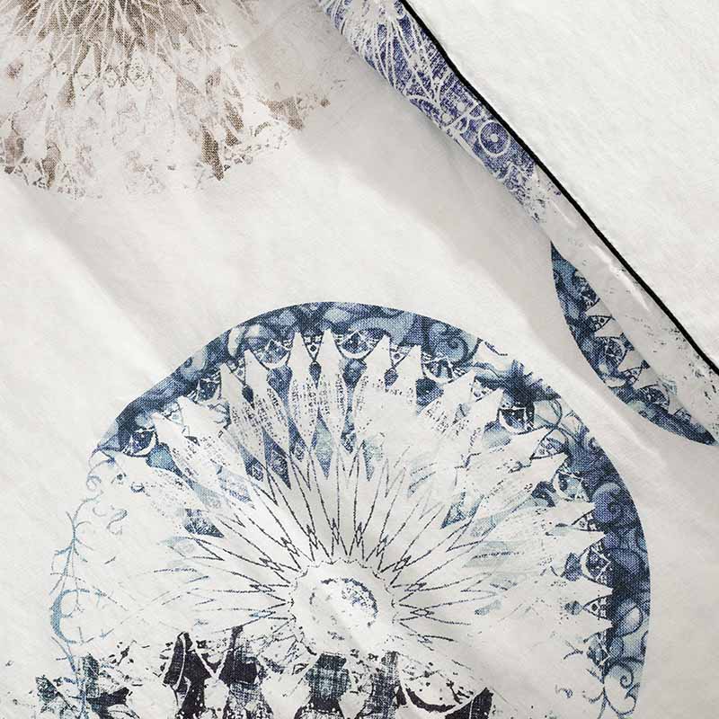 Σετ Παπλωματοθήκη Hauz Limited Edition Hemp 230X250 / Sky Blue-Ecru
