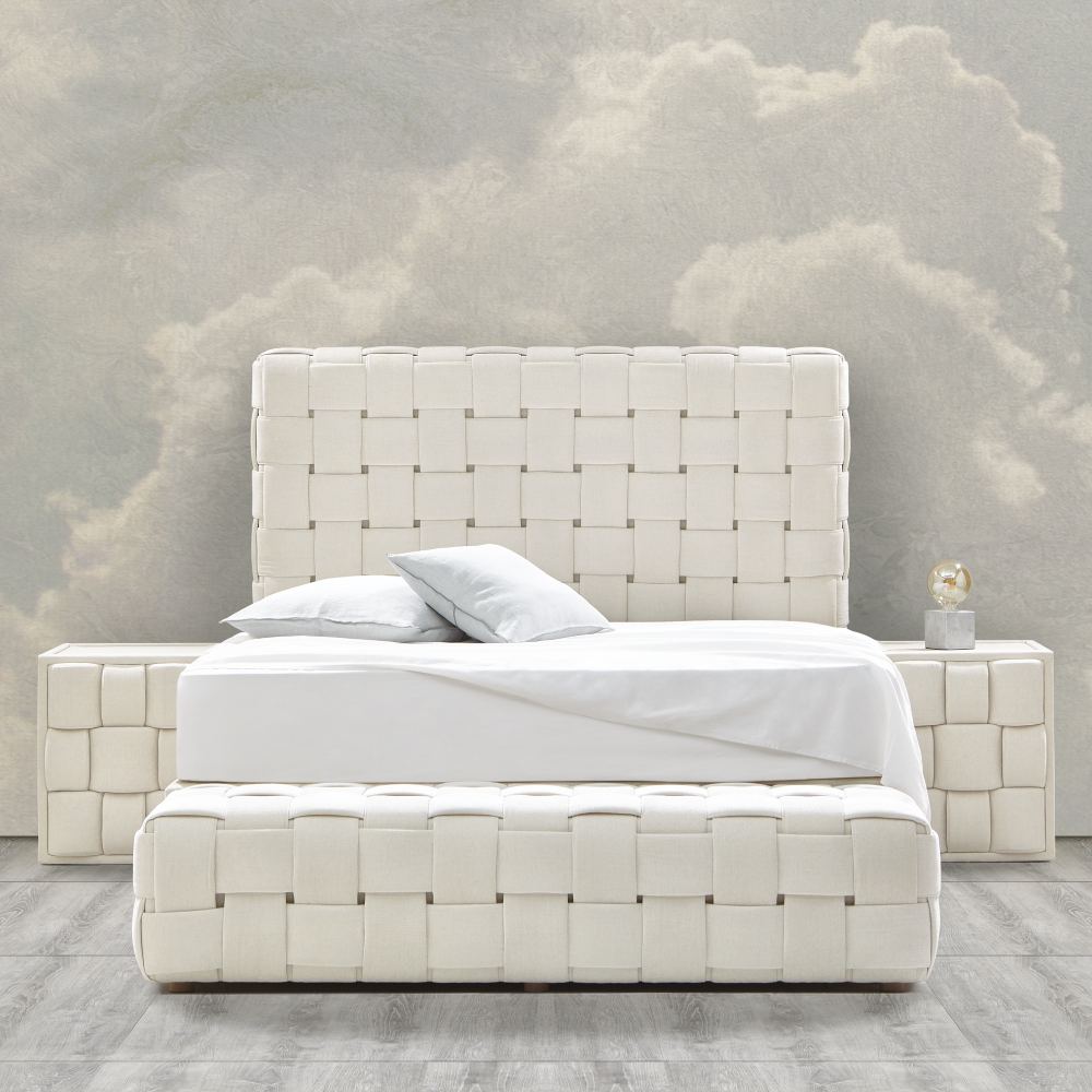 Κρεβάτι με Αποθηκευτικό Χώρο Hauz Veronica Cotton Bar Bone / 160x200