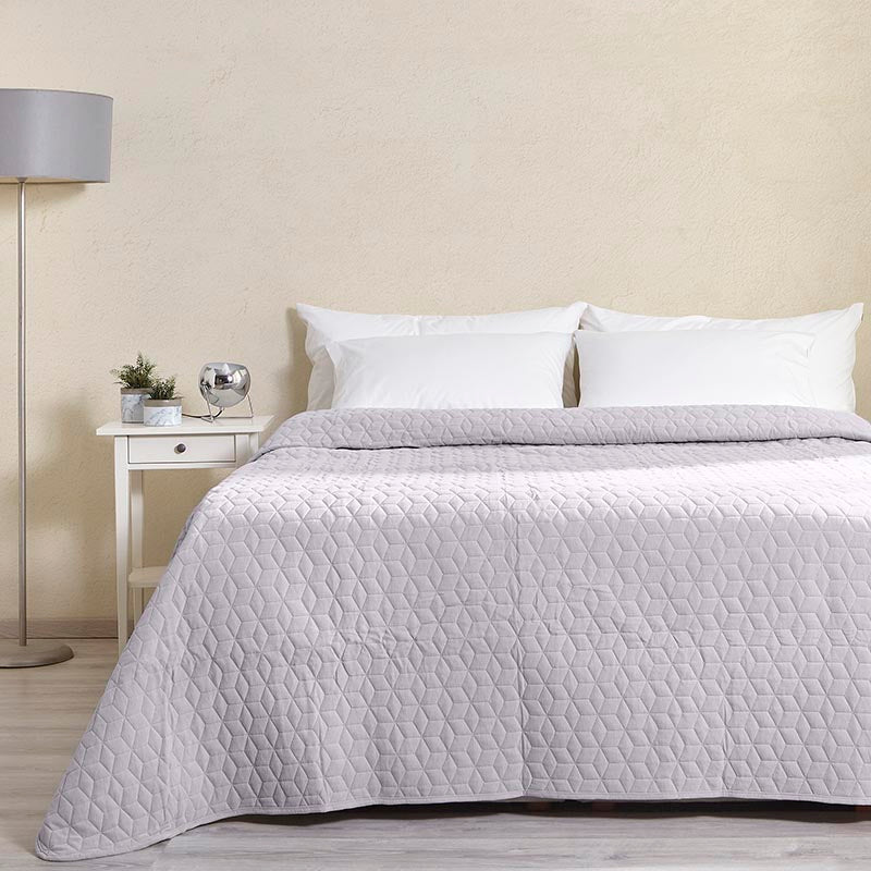 Μονόχρωμο Κουβερλί Chenille Πειραϊκή Πατραϊκή 230X250 Grey Lilac