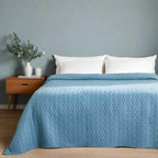 Μονόχρωμο Κουβερλί Chenille Πειραϊκή Πατραϊκή 230X250 Baby Blue