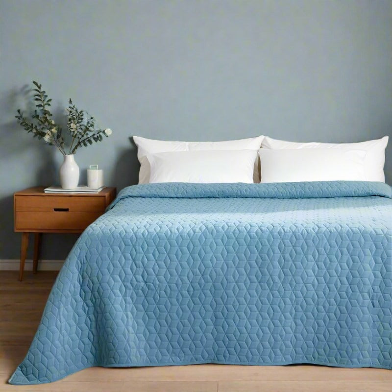 Μονόχρωμο Κουβερλί Chenille Πειραϊκή Πατραϊκή 230X250 Baby Blue