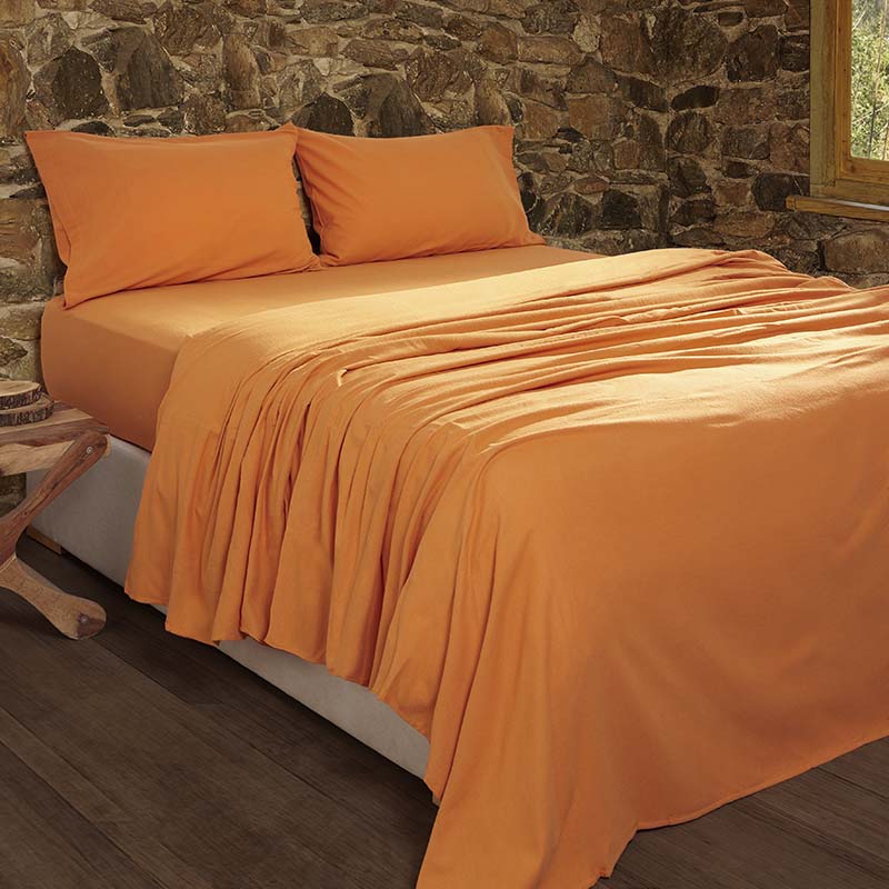 Φανελένιο Σεντόνι Πειραϊκή Πατραϊκή 170X280 / Orange Ochre