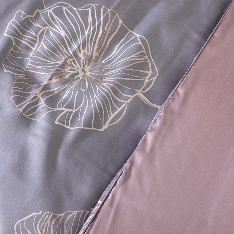 Παπλωματοθήκη Σετ 3τμχ Charisma Tencel 230X250 / Elegant Grey Blossom