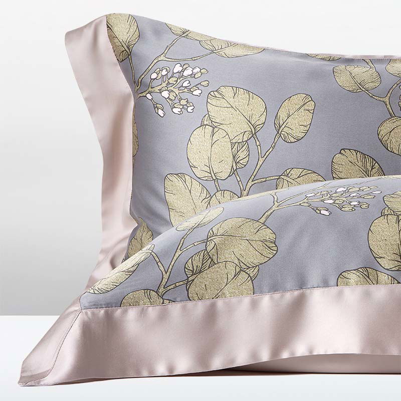 Σετ 2τμχ Εμπριμέ Μαξιλαροθήκες Charisma Tencel 52X78 / Forest Green Leaf