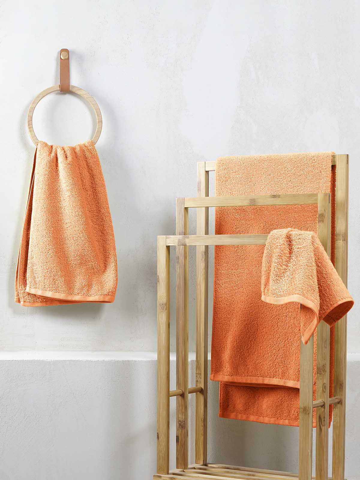 Σετ Πετσέτες Μπάνιου 3τμχ 440gsm 30X30+50X90+65X130 Orange Ochre