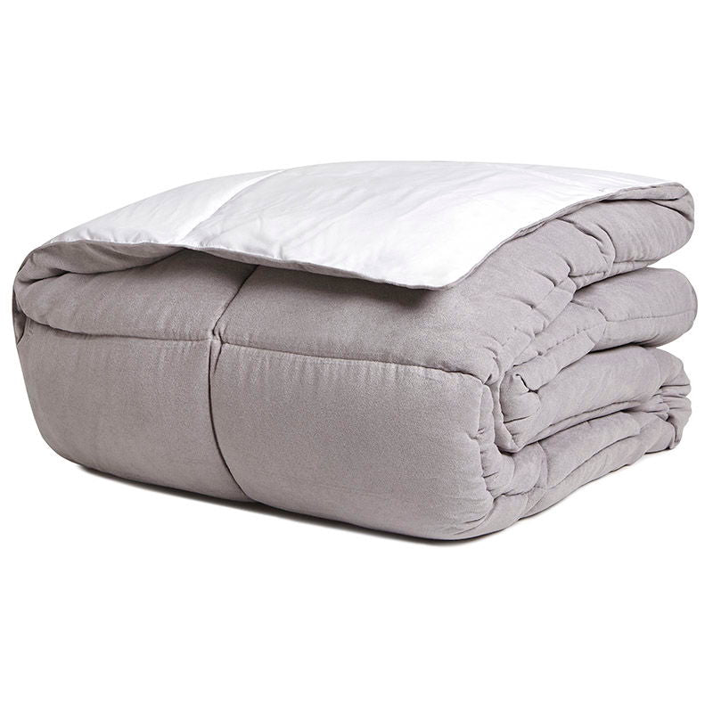 Πάπλωμα Διπλής Όψης Αιγαίον Velvet Touch 160X240 / Pearl Grey &amp; White