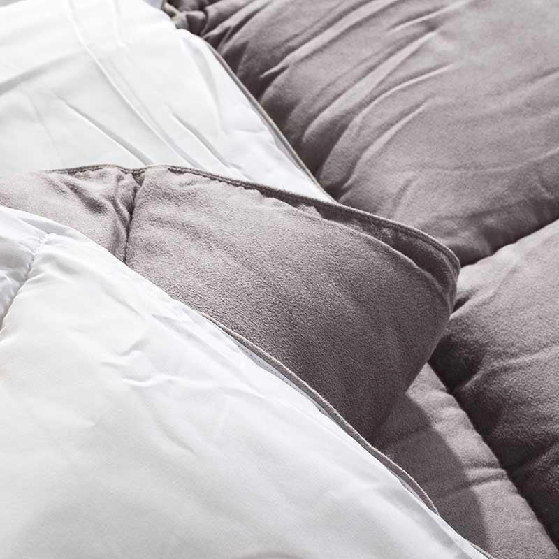 Πάπλωμα Διπλής Όψης Αιγαίον Velvet Touch 160X240 / Pearl Grey &amp; White