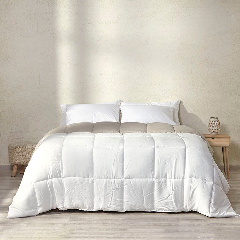 Πάπλωμα Διπλής Όψης Αιγαίον Velvet Touch 220X240 / Cream &amp; Beige