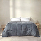 Πάπλωμα Διπλής Όψης Αιγαίον Velvet Touch 220X240 / Dark Grey & Light Grey