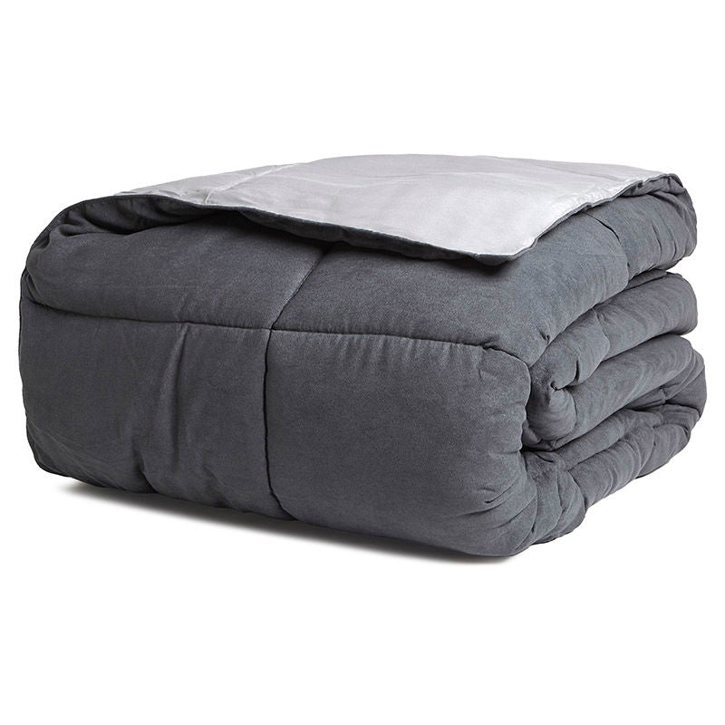 Πάπλωμα Διπλής Όψης Αιγαίον Velvet Touch 220X240 / Dark Grey & Light Grey