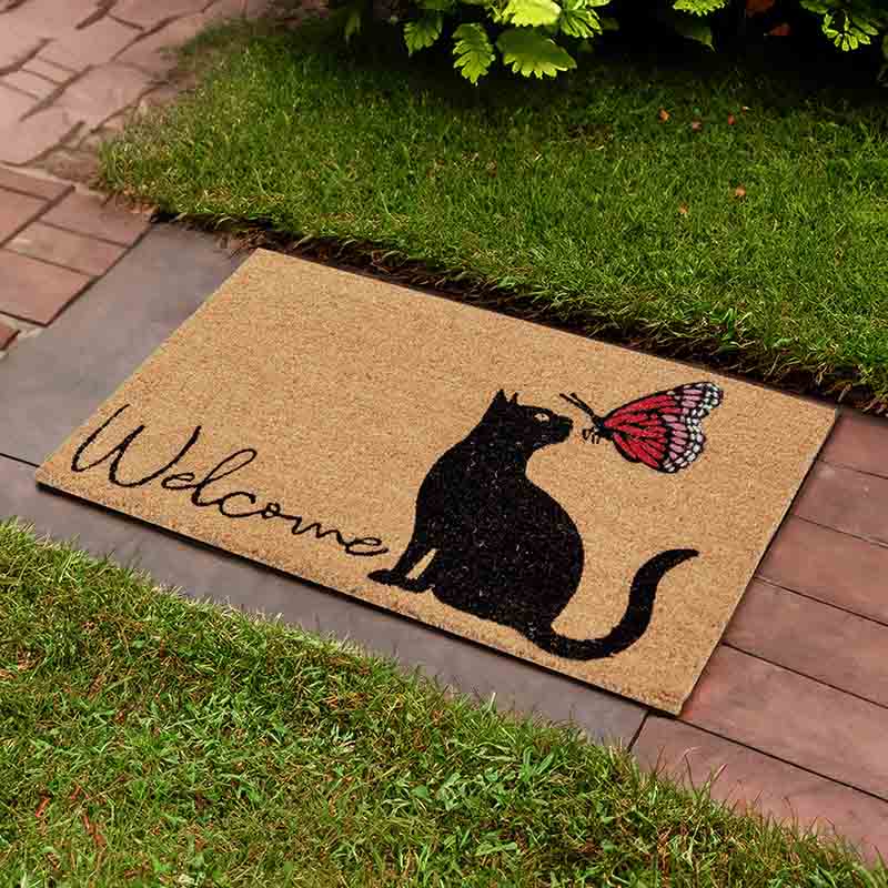 Πατάκι Εισόδου Hauz Natural Coir Printed Cat