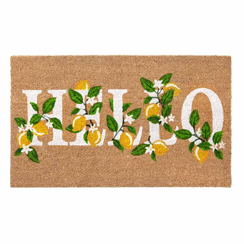 Πατάκι Εισόδου Hauz Natural Coir Printed Lemon Tree