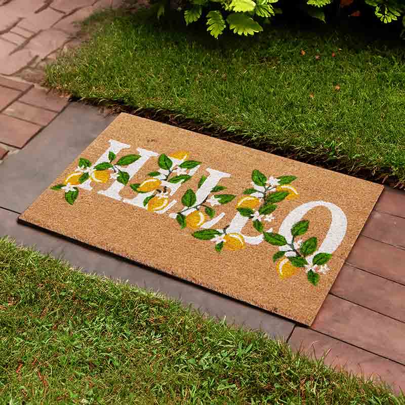 Πατάκι Εισόδου Hauz Natural Coir Printed Lemon Tree