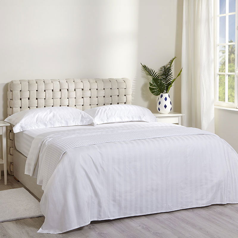 Σετ Σεντόνια Αιγαίον Jacquard Sateen 180X200+40 / White
