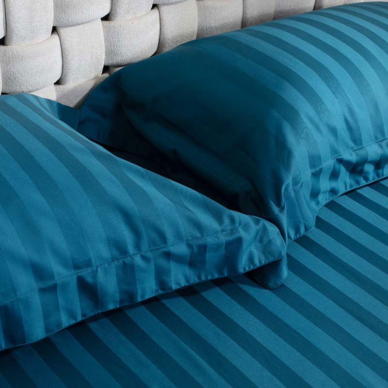 Σετ Σεντόνια Αιγαίον Jacquard Sateen 180X200+40 / Ocean