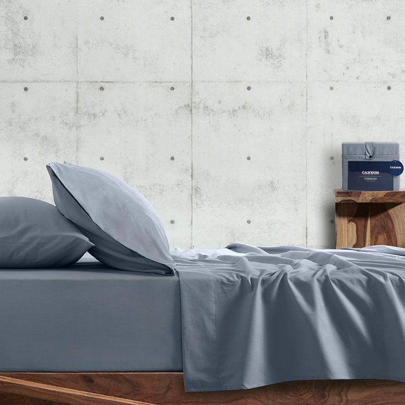 Σετ Σεντόνια με Λάστιχο Cannon Stonewashed 100X200+35 / Blue