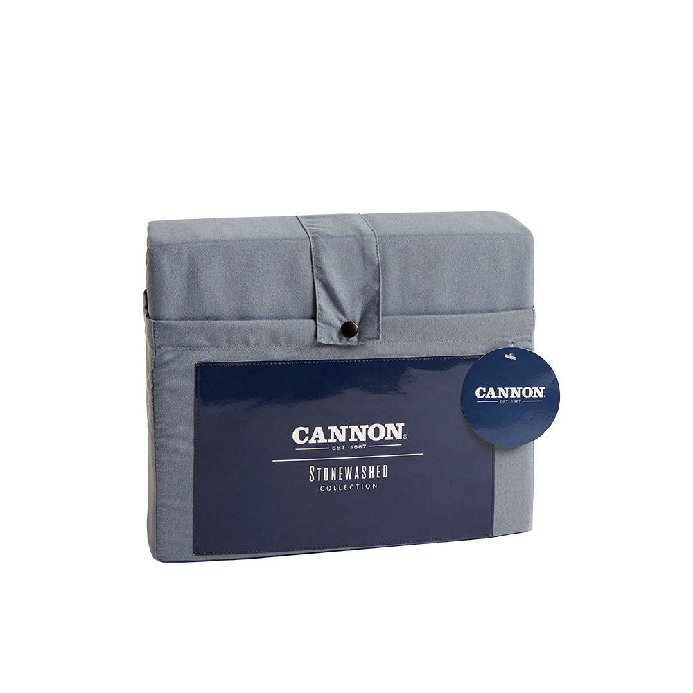 Σετ Σεντόνια με Λάστιχο Cannon Stonewashed 100X200+35 / Blue