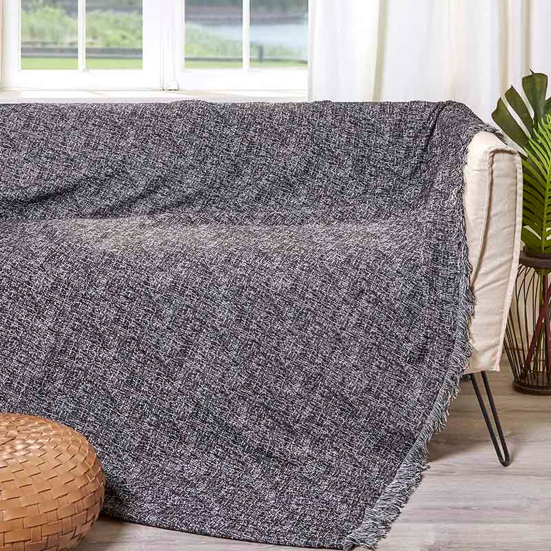 Ριχτάρι Charisma Cotton Solid / 180X230 / Anthracite