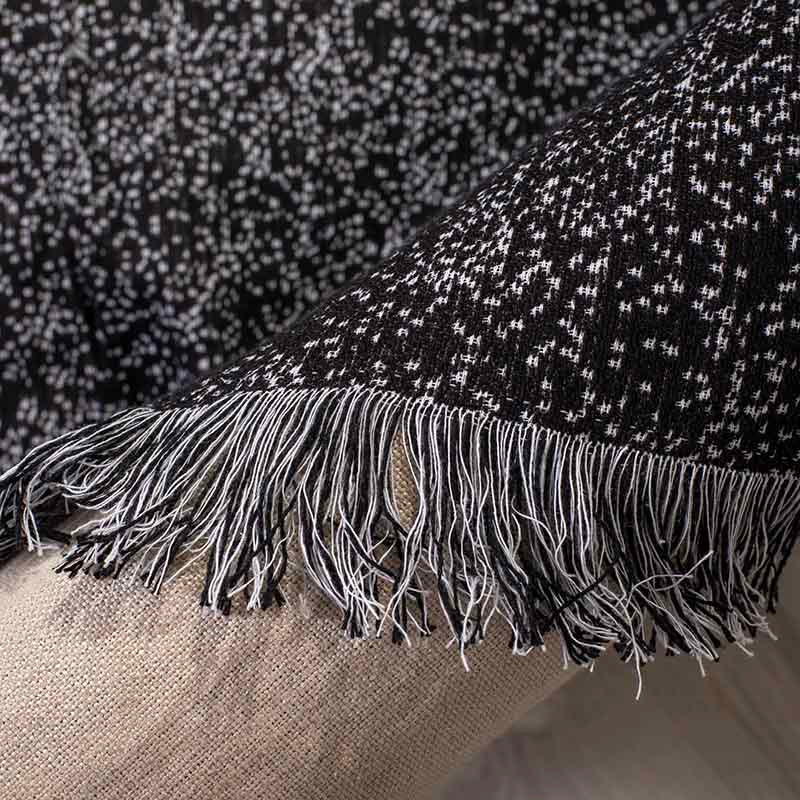 Ριχτάρι Charisma Cotton Dots / 180X300 / Black &amp; white